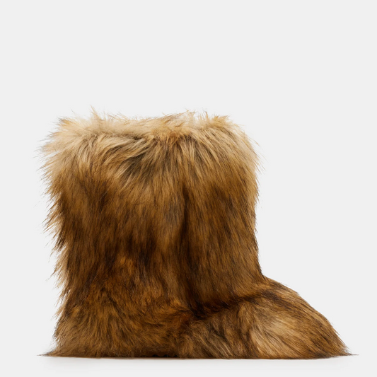 Faux Fur Beastie Tan Boots