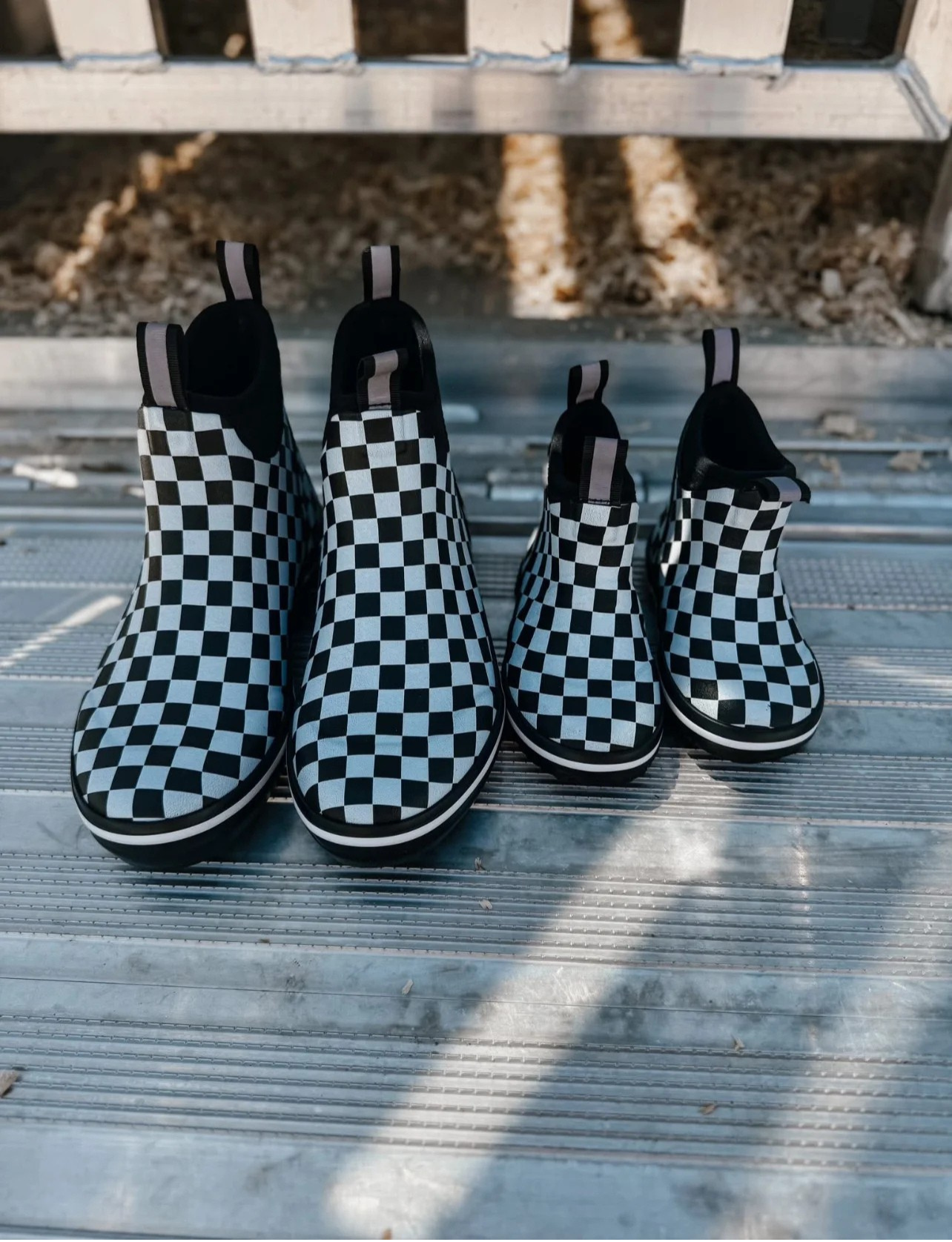 Checkered Print Deck Boots (VIP)