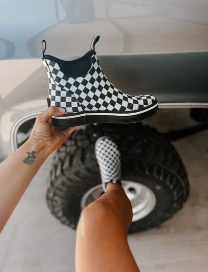 Checkered Print Deck Boots (VIP)